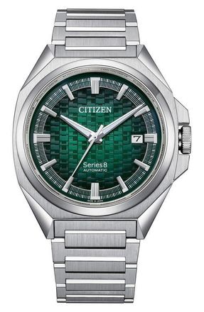 Citizen Series8 831 Automatic Bracelet Watch, 40mm in Green/Silver-Tone at Nordstrom