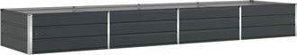 vidaXL Jardinera Gris Antracita 385 X 100 X 45 Cm Acero Galvanizado Vidaxl