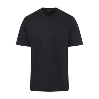 Ermenegildo Zegna T-Shirts, male, Blue, Size: L Piquet Cotton T-shirt