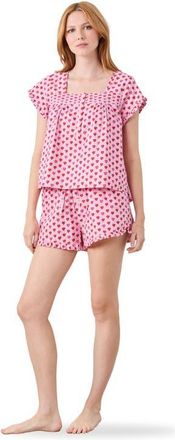 Printfresh Pintuck Short Set in Pink Macaron at Nordstrom, Size X-Small