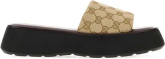 Gucci Beige Logo Sandals