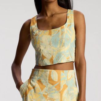 A.L.C. Isabel Top In Cumin/sea Glass
