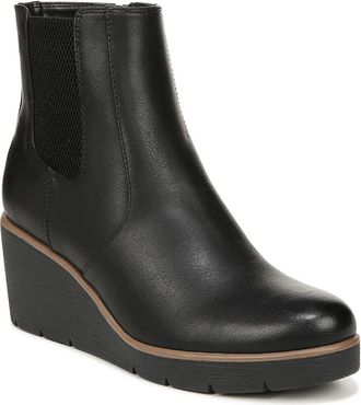 Naturalizer Soul Naturalizer Apollo Boots Womens Black Leather Wedge Heel Bootie ZOGG1914