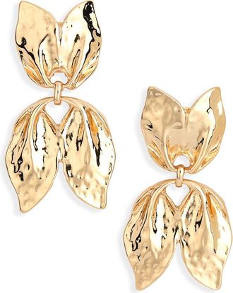 Nordstrom Rack Leafy Statement Drop Earrings in Gold at Nordstrom Rack