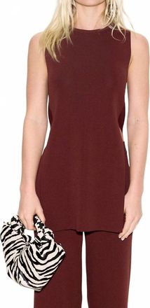 Simon Miller Canoga Sleeveless Knit Top In Choco Brown