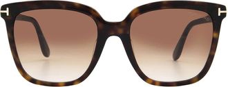 Tom Ford Gradient Brown Square Ladies Sunglasses FT0958-D 52F 55