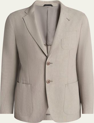 Giorgio Armani Mens Linen Upton Jacket