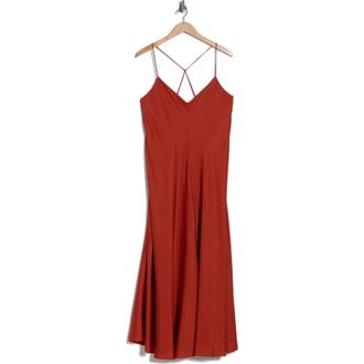 Vince A-Line Silk Blend Slip Dress in Brick Rose at Nordstrom Rack, Size X-Large