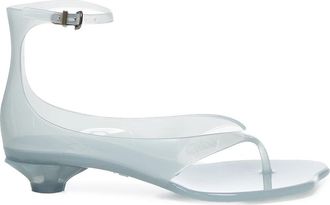 Chlo&eacute; Blauwe Sandalen met Anatomische Teen - Dames - Sandalen met hakken - Blauw - 38 EU - Schoenen