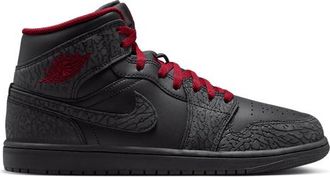 Nike Jordan Mens AJ 1 Mid SE - Shoes Tough Red/Black/Black Size 10.0