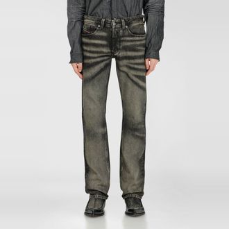 Diesel Regular Jeans Low Waist 1985 Larkee, Black/Dark grey, Button fly
