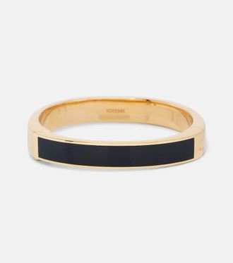 Toteme Signature enamel gold-plated bangle