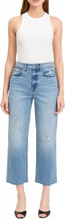 Daze Sundaze Crop Straight Leg Jean In Marina Vintage