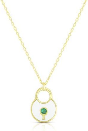 Sphera Milano Lock Pendant Necklace in Gold at Nordstrom Rack