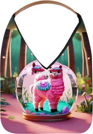 Generic Alpacas Crystal Ball Reusable Lightweight Grocery Bags - Foldable Into Compact Pouch, Washable & Sturdy, Multipurpose for Shopping and Travel