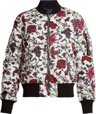 Diane Von Fürstenberg DVF Canton-print reversible bomber jacket Size S