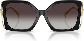 Versace Sunglasses Ve4502 U Gb1/87 Black/Light Gray Gradient Black Women