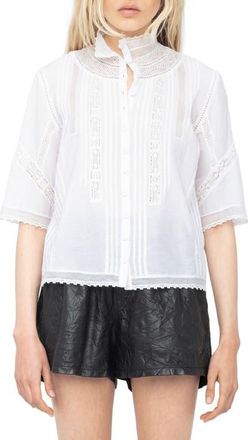 Zadig&Voltaire Tanos Tomboy Button-Up Shirt in Judo at Nordstrom, Size X-Small