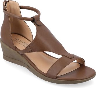 Journee Collection Women & apos;s Trayle Medium and Wide Width Wedge Sandals