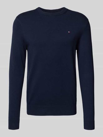 Tommy Hilfiger Regular Fit Strickpullover aus Baumwoll-Kaschmir-Mix in Marine, Größe XXXL