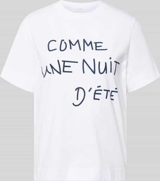 Rich & Royal T-Shirt mit Statement-Print und Rundhalsausschnitt in Offwhite, Gr&ouml;&szlig;e XL