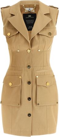 Elisabetta Franchi jurk met dubbele rij knopen