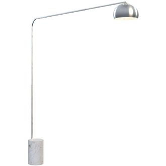 Top-Light Top-light - Piantana Contemporanea Corner Marmo Alto Bianco Metallo Cromo 1 Luce E27