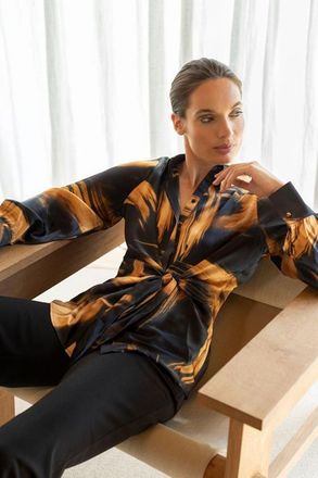 Mart Visser Harmony Print Blouse Zwart / Goud