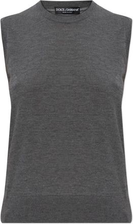Dolce & Gabbana Kasjmier vest - Dames - Cashmere truien - Grijs - XS - Kasjmier - Truien & Vesten