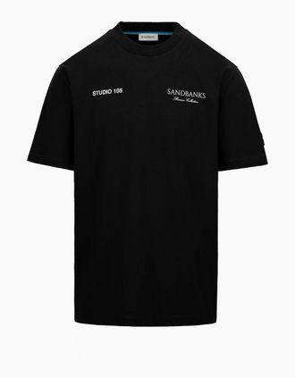 Sandbanks Mens Sandbanks Riviera Collection T-Shirt Black - Size: 42