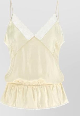 Magda Butrym 08 camisole top lace trim peplum