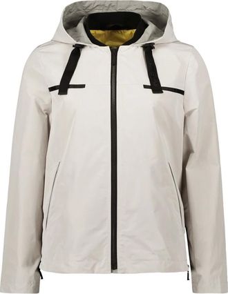 AMBER & JUNE Jassen, Dames, Beige, XS, Zomerjas met capuchon en stijl