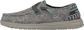 Hey Dude Womens Wendy Flora Sneaker In Tulip Grey
