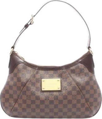 Louis Vuitton Pre-owned Thames GM Damier Schoudertas - Dames - Vintage Schoudertas - Bruin - ONE Size - Leer - Vintage