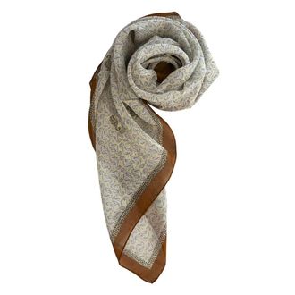 Borbonese Brown Silk Women Womens Scarf