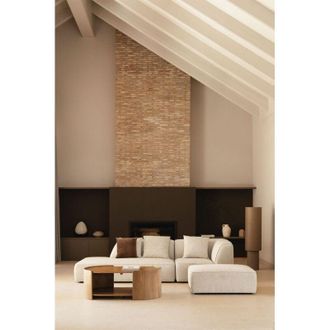 Sklum Sof&aacute; Modular Esquinero De 2 Piezas Con Div&aacute;n Izquierdo Y Puff Tapizado Cardea Sklum