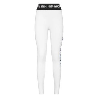 Plein Sport Broeken, Dames, Wit, S, Polyester, Sport Leggings