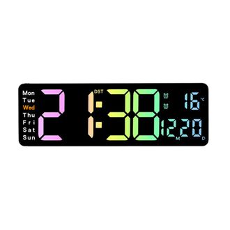 OEM Reloj De Pared Digital Moderno De 12 Pulgadas, Reloj Despertador Led Con B