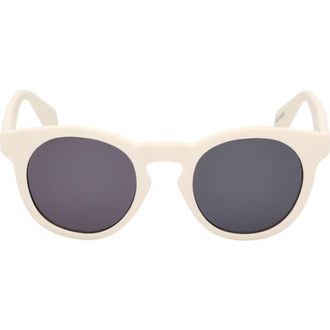adidas Round Sunglasses in White/Smoke at Nordstrom Rack