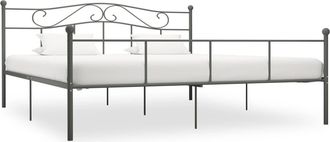 vidaXL Estructura De Cama Sin Colch&oacute;n Metal Gris 180x200 Cm Vidaxl
