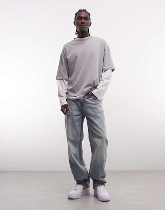 True Religion Bobby Super T - Jeans skate lavaggio blu chiaro