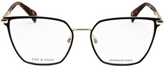 Rag & Bone Ladies Black Rectangular Eyeglass Frames RNB3064/G-1