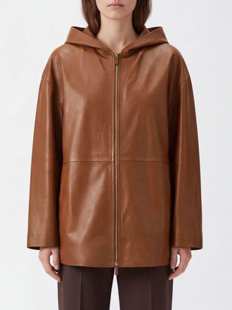 Max Mara Hooded Jacket in Smooth Lambskin Leather