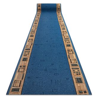 RugsX RugsX Anti-Slip Jena Runner in Blue | Size: 120 cm x 430 cm
