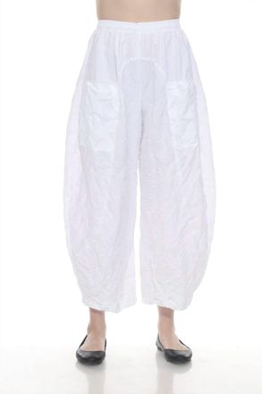 Moonlight Krinkle Fabric Pants In White