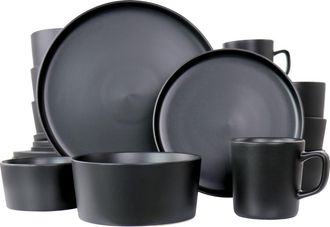 Elama Luxmatte Black 20 Piece Dinnerware Set at Nordstrom
