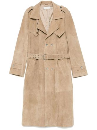Ludovic de Saint Sernin Amanda trench coat - unisex - Calf Suede - S - Brown