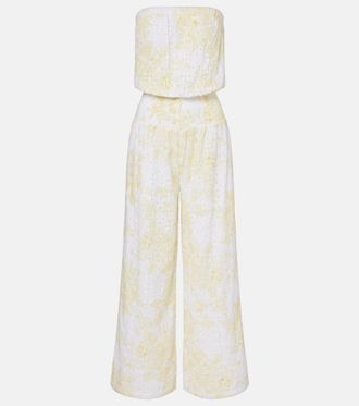 Melissa Odabash Naomi broderie anglaise cotton jumpsuit