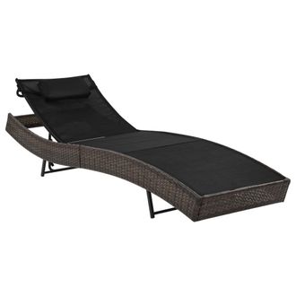 vidaXL Tumbona Con Coj&iacute;n Rat&aacute;n Pe Marr&oacute;n Vidaxl