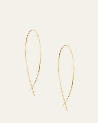Lana Jewelry 14K Gold Small Upside Down Hoop Earrings